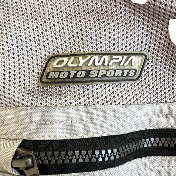 Olympia Moto Sports Airglide 3 Mesh Motorcycle Jacket Gray Size M Cordura Armor - Picture 8 of 14